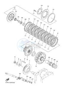 XVS950CU XV950 (1XC1) drawing CLUTCH