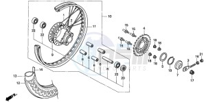 CG125ES drawing REAR WHEEL