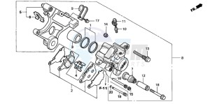 CB600F HORNET drawing REAR BRAKE CALIPER