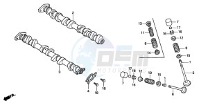 CBR600F drawing CAMSHAFT/VALVE