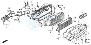 NHX110WH drawing AIR CLEANER