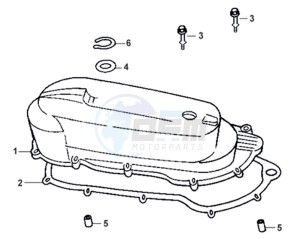 JET EURO X 50 drawing CRANKCASE COVER LEFT