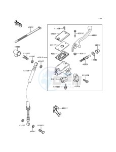 EX 250 F [NINJA 250R] (F10-F14) [NINJA 250R] drawing FRONT MASTER CYLINDER