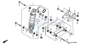 CBR600RR9 Europe Direct - (ED / MME) drawing REAR CUSHION (CBR600RR)