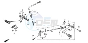 CBR600SE drawing BRAKE PEDAL/CHANGE PEDAL