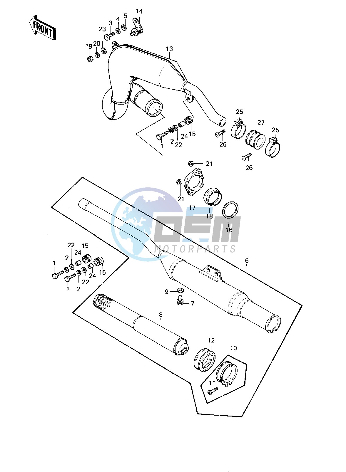 MUFFLER -- 80-81 KE175-D2_D3- -