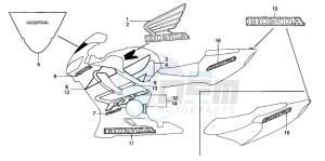 CBR600F drawing STRIPE (CBR600F42-4)