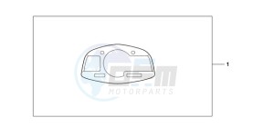 CBR600RAA UK - (E / ABS) drawing METER PANEL