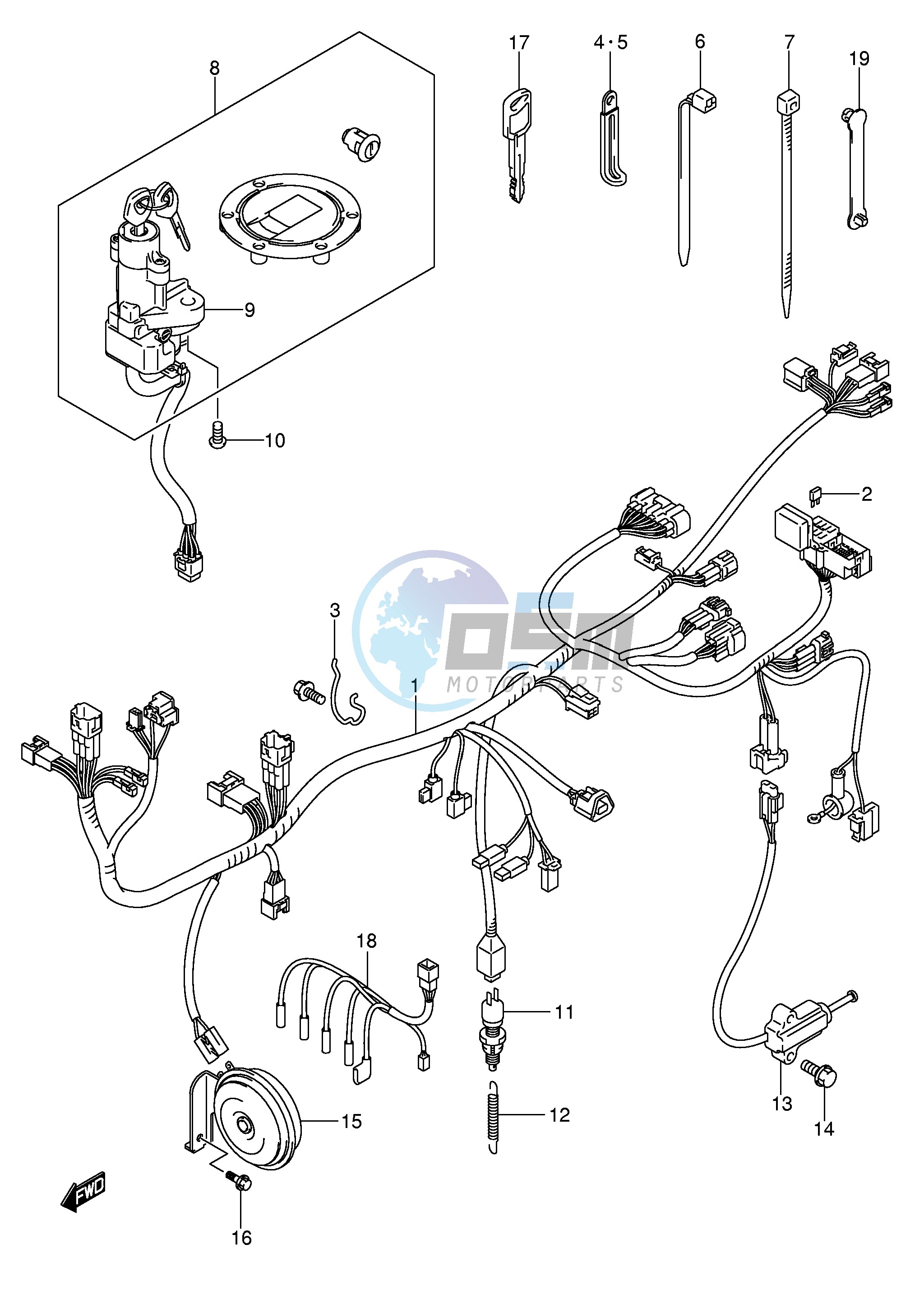 WIRING HARNESS (GSF650K5 K6 UK5 UK6)