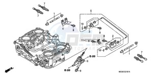 ST13009 France - (F / CMF MME) drawing THROTTLE BODY (COMPONENT PARTS)