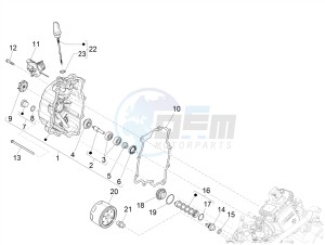 GTV 300 HPE SEI GIORNI IE E4 ABS (NAFTA) drawing Flywheel magneto cover - Oil filter