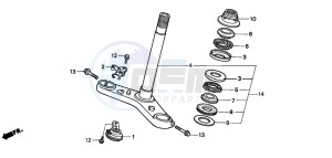 NSR50R drawing STEERING STEM