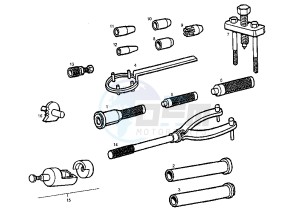 GPR REPLICA - 50 cc drawing WORKSHOP SERVICE TOOLS