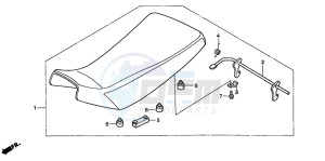 TRX500FA FOURTRAX FOREMAN drawing SEAT (TRX500FA1/2/3/4)