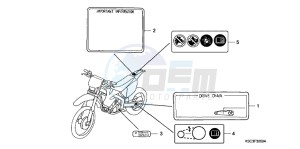 CRF250XB CRF250X ED drawing CAUTION LABEL