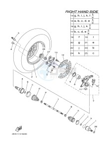 YFM700FWBD YFM70KPHG KODIAK 700 EPS HUNTER (2SM7) drawing FRONT WHEEL 2