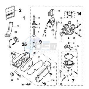 FOX LX EU drawing CARBURETTOR