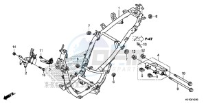 SH125DG SH125D E drawing FRAME BODY