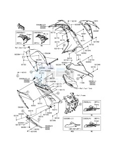 NINJA_300_ABS EX300BFFA XX (EU ME A(FRICA) drawing Cowling Lowers