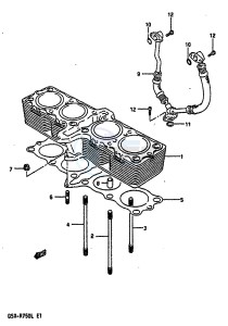 GSX-R750 (J-K-L) drawing CYLINDER (MODEL L)