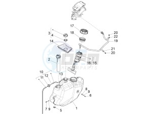 X10 125 4t 4v ie e3 drawing Fuel Tank