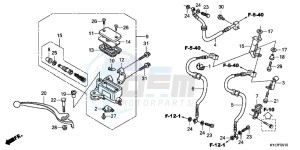 CBR250RAD CBR250R ABS 2E - (2E) drawing FRONT BRAKE MASTER CYLINDER (CBR250RA)