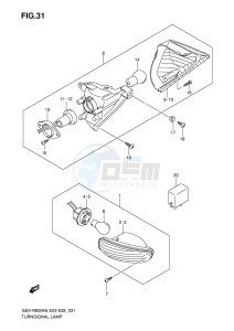 GSX-R600 (E3-E28) drawing TURNSIGNAL LAMP