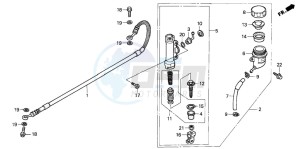 CR250R drawing REAR BRAKE MASTER CYLINDER