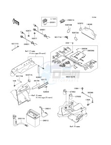 KAF 400 B [MULE 600] (B6F-B9F) B8F drawing CHASSIS ELECTRICAL EQUIPMENT