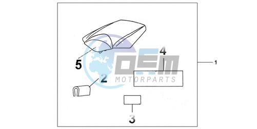 REAR SEAT COWL ACHILLES BLACK METALLIC