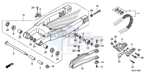 CRF150RE CRF150R Europe Direct - (ED) drawing SWINGARM