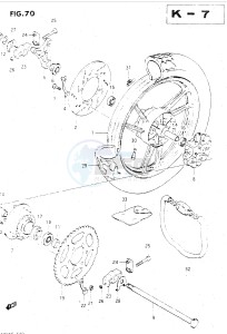 GSX500E (E39) drawing REAR WHEEL