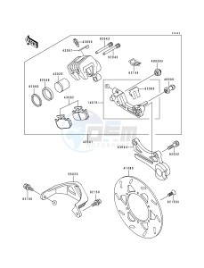 KDX 200 H [KDX200] (H2-H5) [KDX200] drawing REAR BRAKE