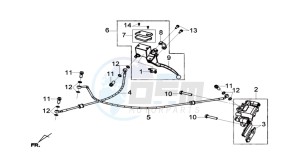 GTS 300i drawing REAR BRAKE CALIPER / BRAKE MOUNT