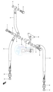 GSX600F (E2) Katana drawing FRONT BRAKE HOSE