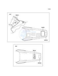 KX125 KX125M6F EU drawing Labels