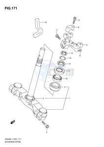 AN400 (E2) Burgman drawing STEERING STEM