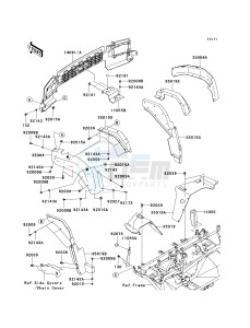 KAF 620 P [MULE 4000] (P9F-PAF) PAF drawing FRONT FENDER-- S- -