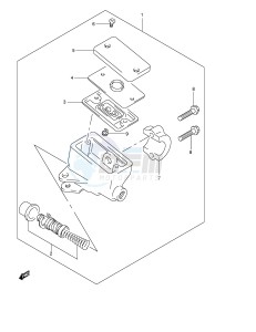 GSF600 (E2) Bandit drawing FRONT MASTER CYLINDER (SEE NOTE)