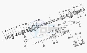 California 1100 Stone - Metal PI EV/EV Touring PI drawing Driven shaft