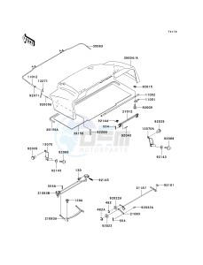 KAF 950 B [MULE 3010 DIESEL 4X4] (B7F) B6F drawing FENDERS