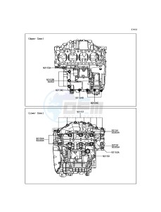 NINJA H2R ZX1000YHF EU drawing Crankcase Bolt Pattern