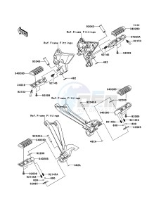 Z1000SX ABS ZX1000HDF FR GB XX (EU ME A(FRICA) drawing Footrests