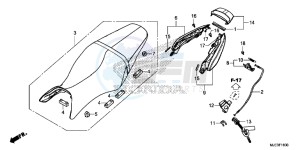 CBR650FAE CBR650FAE 2ED - (2ED) drawing SEAT/ REAR COWL