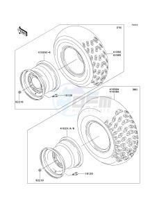 KLF 250 A [BAYOU 250] (A6F-A9F) A7F drawing WHEELS_TIRES