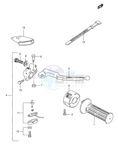 TS185ER (E1) drawing RIGHT HANDLE LEVER