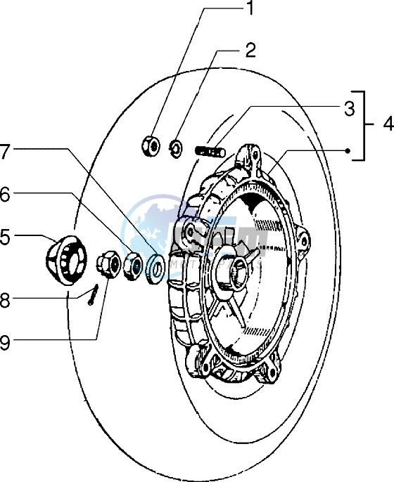 Rear brake drum