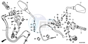 NC700XAD NC700X ABS Europe Direct - (ED) drawing HANDLE LEVER/SWITCH/CABLE (NC700X/XA)