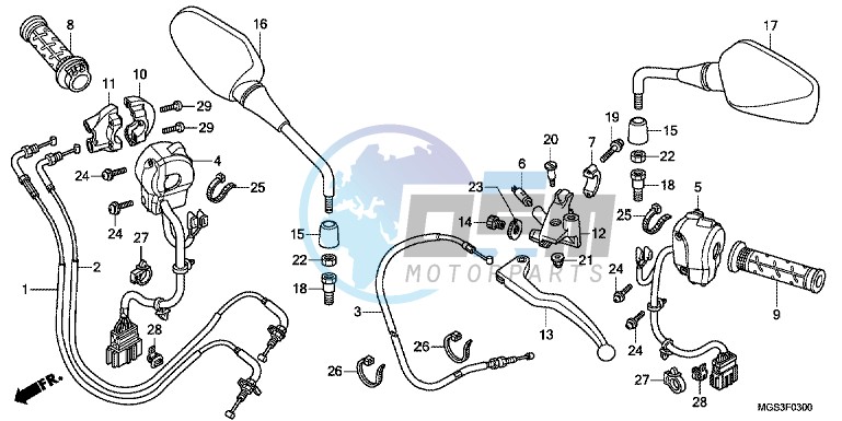 HANDLE LEVER/SWITCH/CABLE (NC700X/XA)