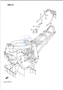 GSX-R1100 (E1) drawing FRAME